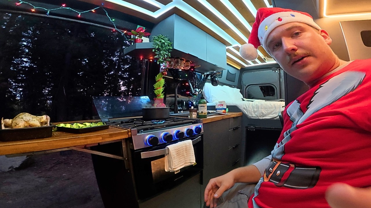 Vanlife Christmas | Camp and Cook Cornish Hen