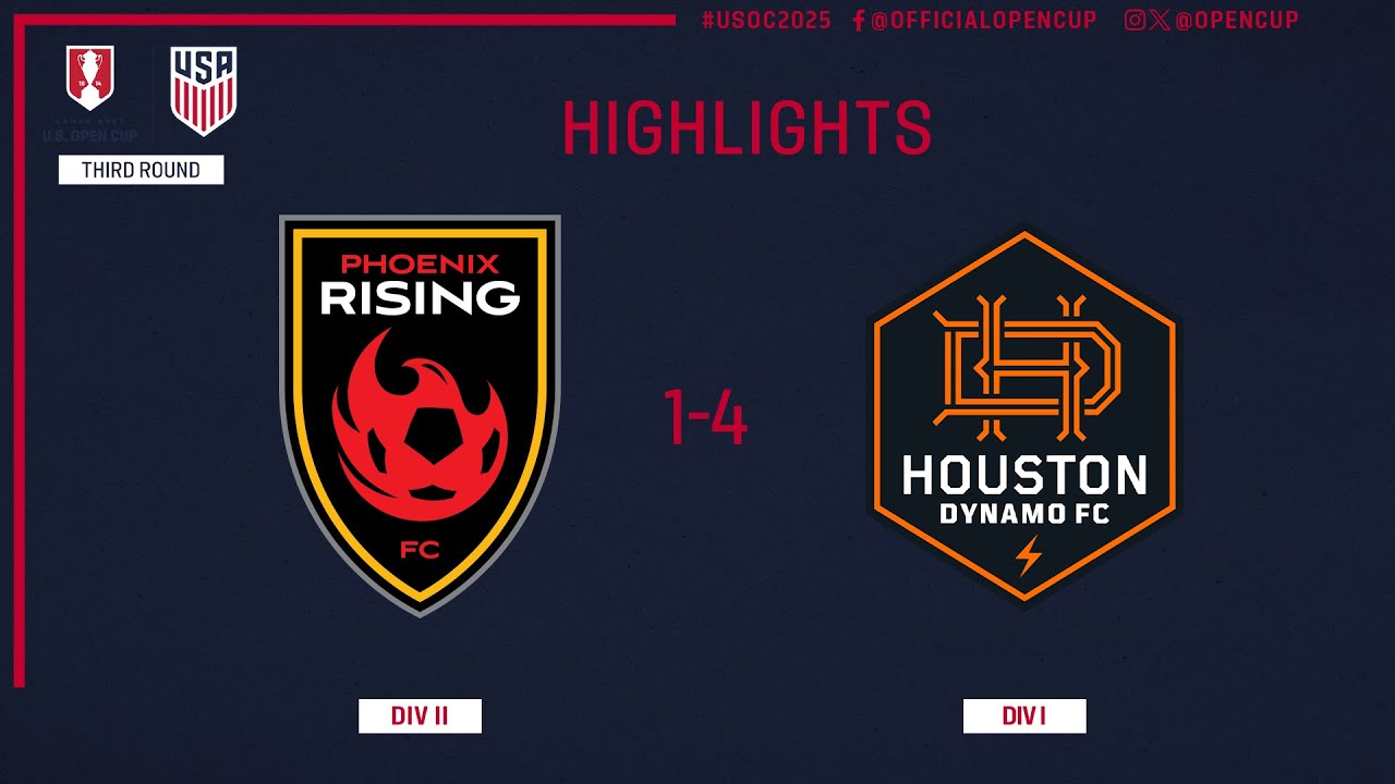 Phoenix Rising FC vs Houston Dynamo FC Highlights | U.S. Open Cup Round of 32 | May 7, 2025