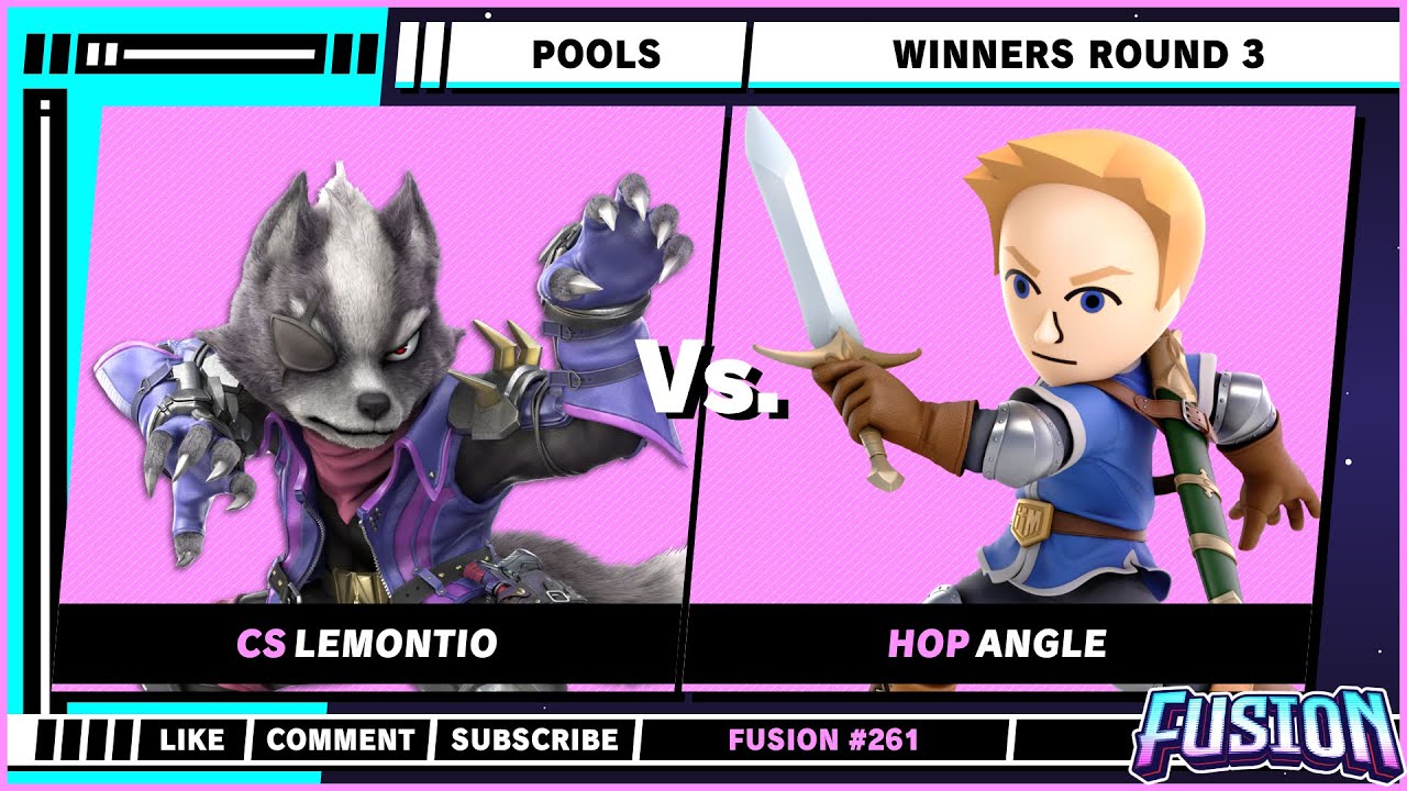 Fusion 261 - Winners Round 3 - LemonTio (Wolf) VS Angle (Mii Swordsman) - Super Smash Bros. Ultimate