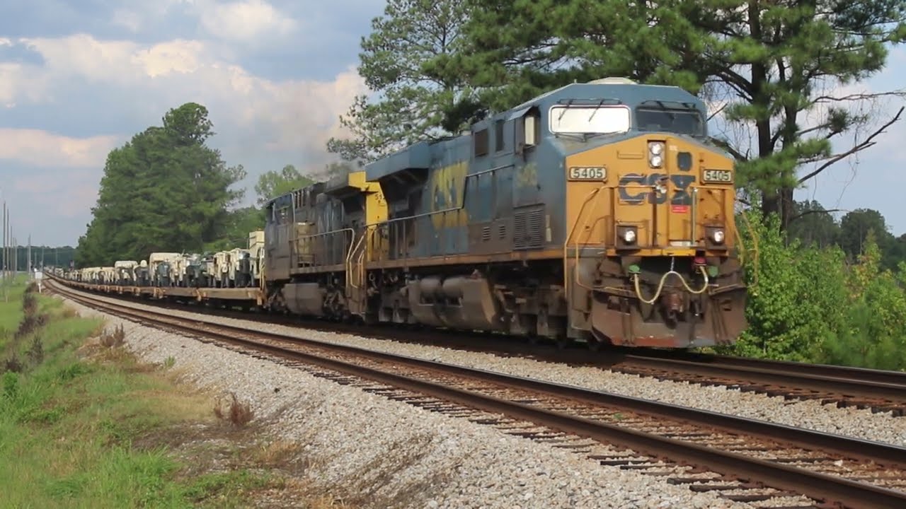 CSX S455 DODX train at Palmetto, GA