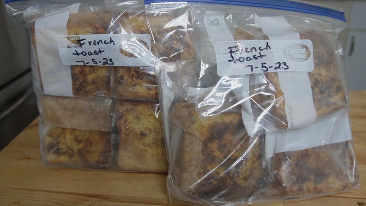 French Toast - Homemade Frozen Meals #freezermeals #frenchtoast #azurestandard #breakfast