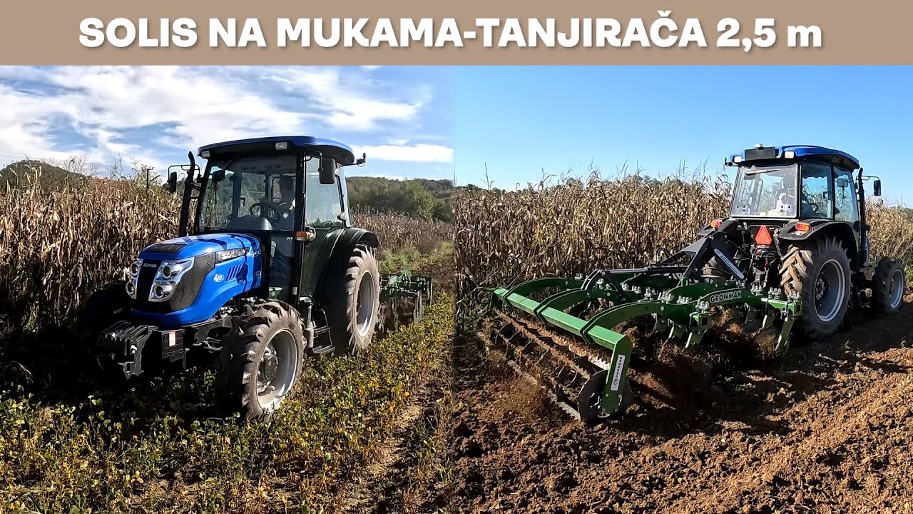 PODIŽE PREDNJI KRAJ! Proba teške tanjirače Growmak 2,5 m u neovršenoj soji-SOLIS 75