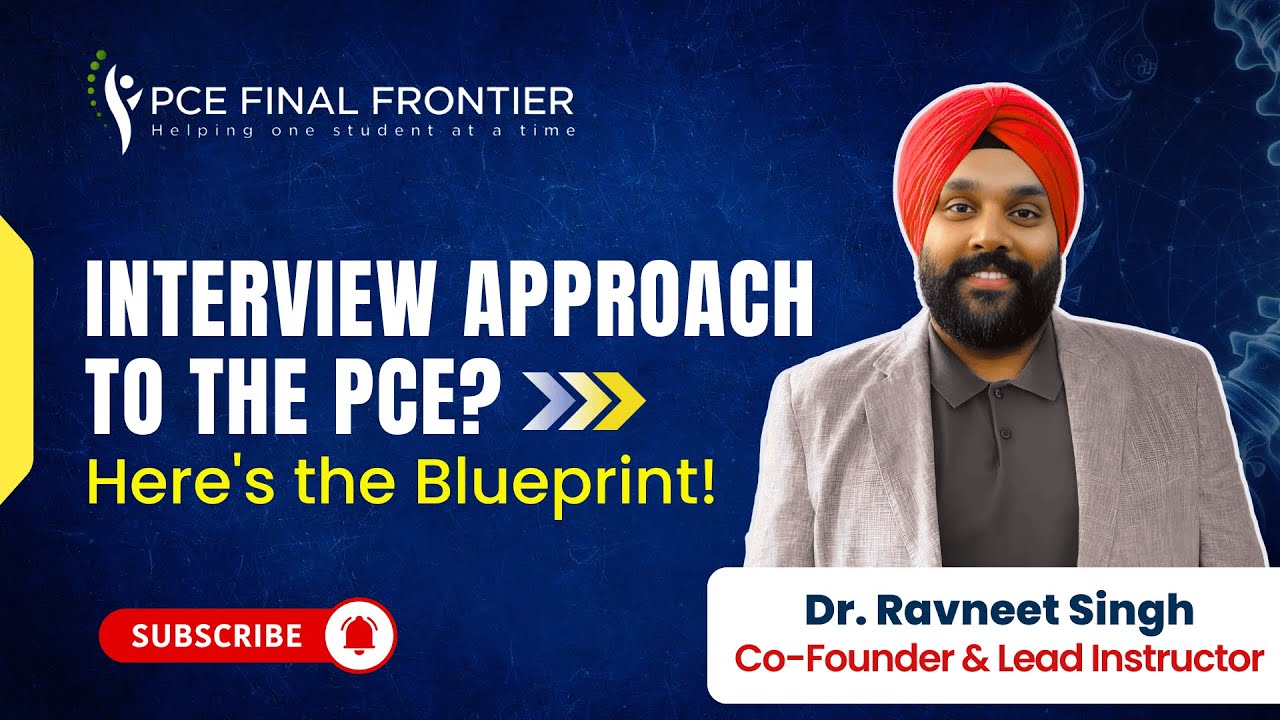 PCE Blueprint Explained - Interview Approach | Dr. Ravneet Singh | PT In Canada | #pcepreparation