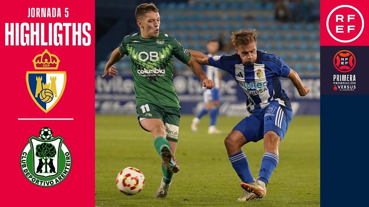 Resumen #PrimeraFederación | SD Ponferradina 1-2 CD Arenteiro | Jornada 5 | Temporada 2024/2025
