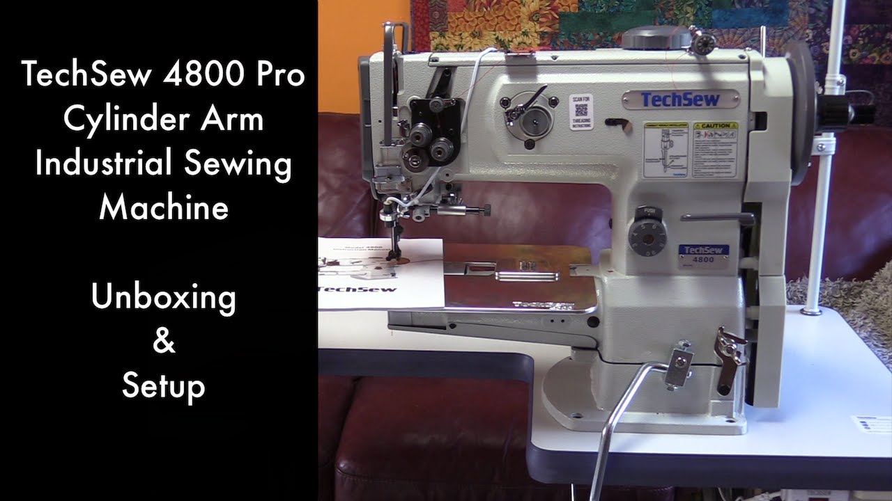 Techsew 4800 PRO Cylinder Arm Industrial Sewing Machine - Unboxing & Setup