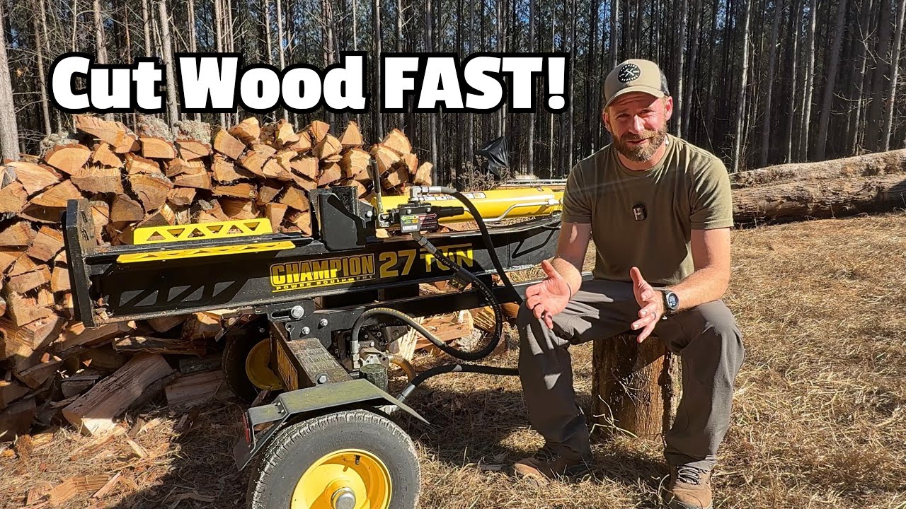 Champion 27-Ton Log Splitter (3-Year Review & Demonstration)