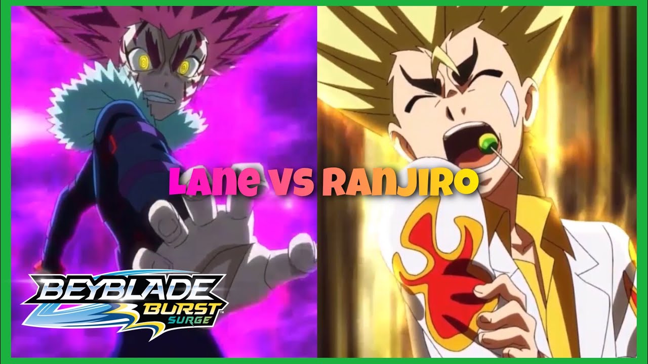 BEYBLADE BURST Surge Dub Episode 10 - Lane vs Ranjiro