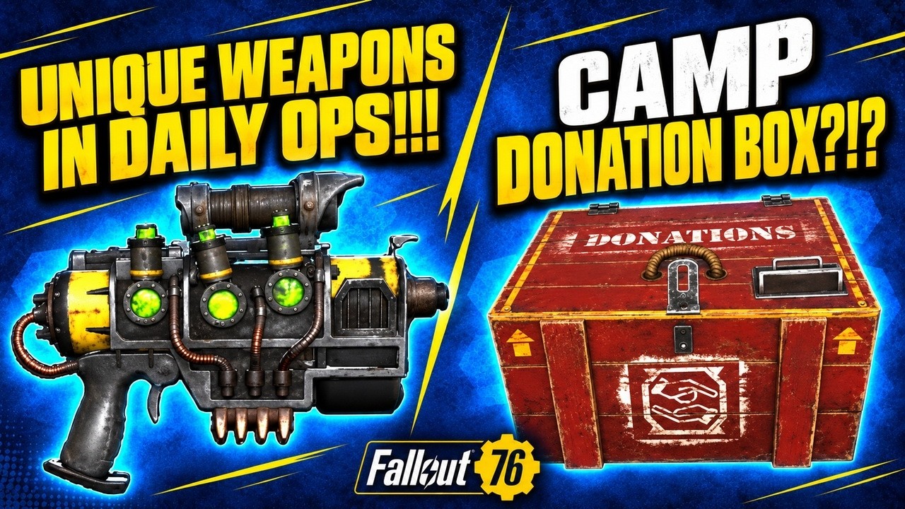 Fallout 76: УНИКАЛЬНОЕ оружие в ежедневных операциях + ящик для пожертвований в КАМПе?! 🤯