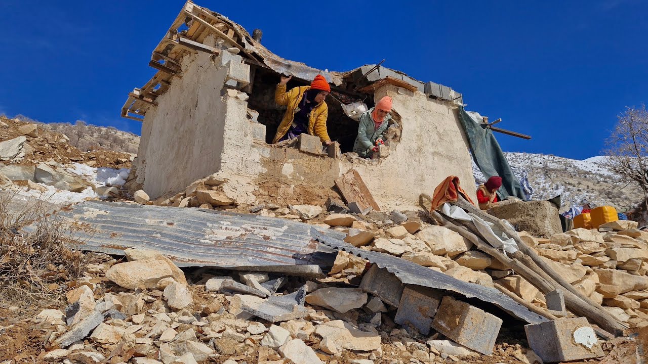 StormDestroysMountainCabin|Homeless NomadicMother&ChildrenAfterRoofCollapse