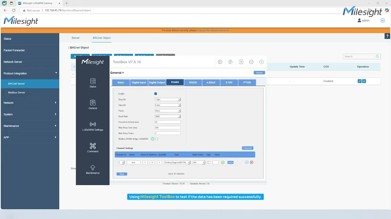 Cómo integrar el sensor LoRaWAN al sistema BACnet BMS