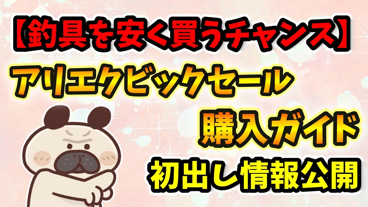 【買う前に見て得をして!!】最近話題の高性能 中華釣具購入のビックチャンス！アニバーサリーセール攻略動画