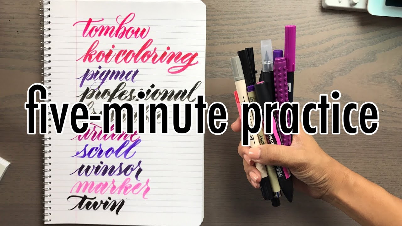 Five minute practice: 10 brush pens | YouTober Day 11