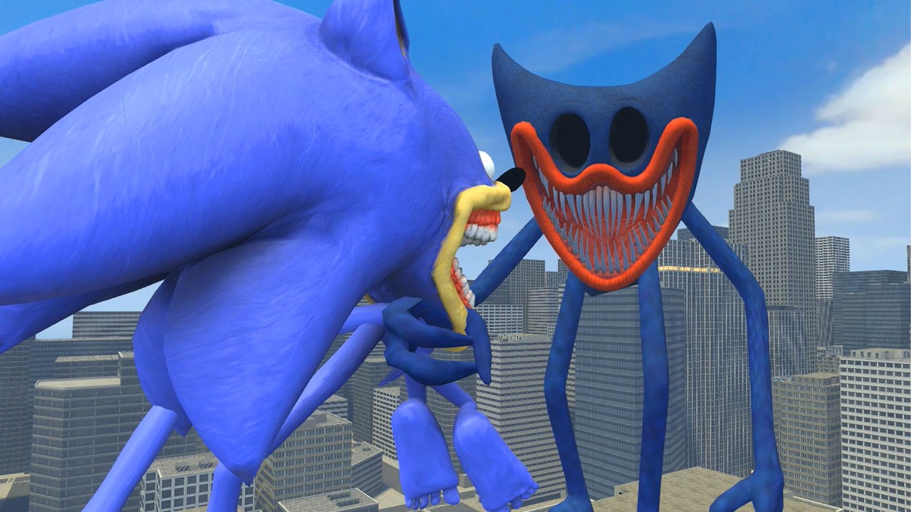 NEW NIGHTMARE HUGGY WUGGY SMILEY'S VS ALL SHIN SONIC TAPES AND AMY SMILEY IN GARRY'S MOD!