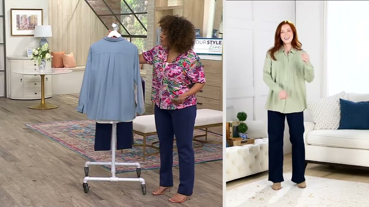 Coldwater Creek Soft Touch Pintuck Shirt on QVC