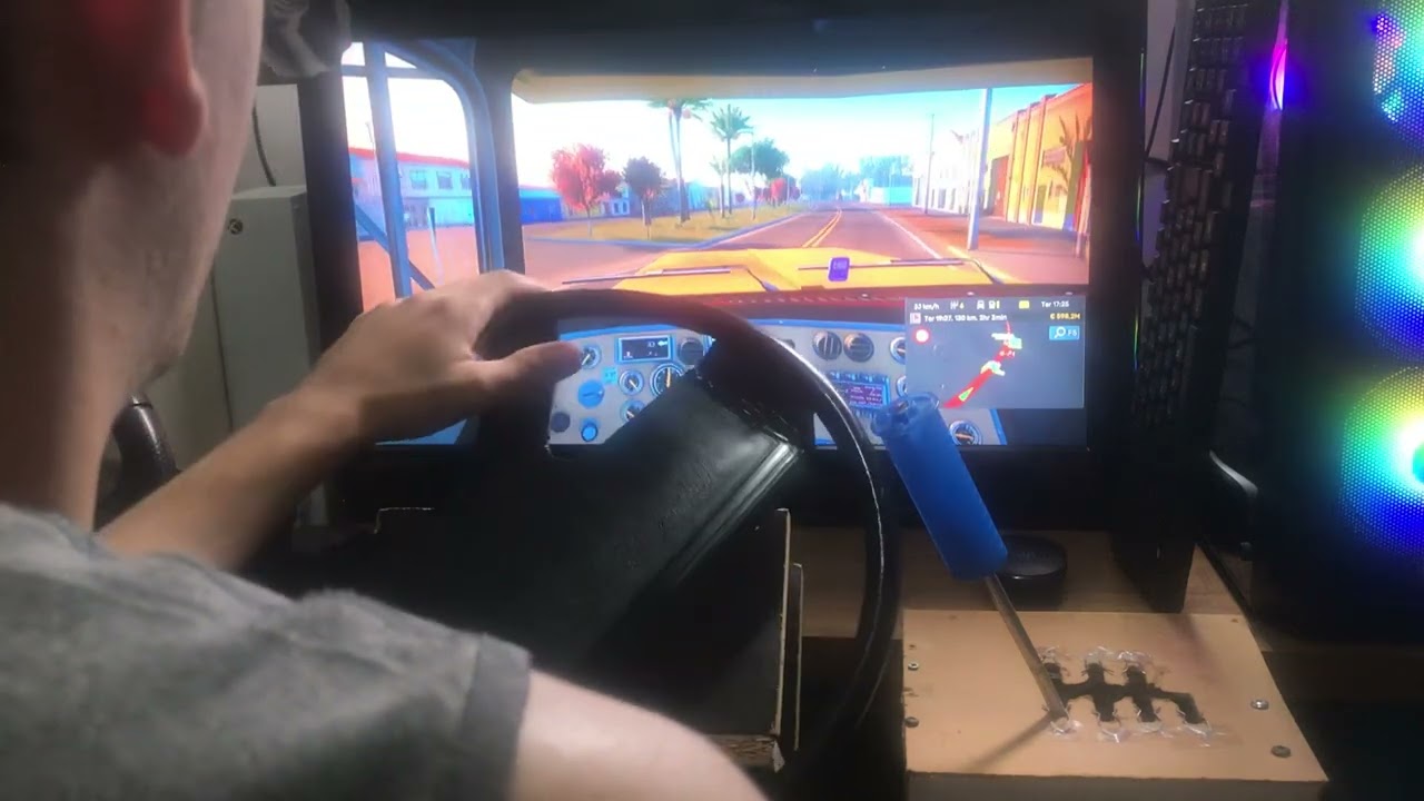 Volante caseiro com potenciômetro multivoltas e controle Xbox !!!