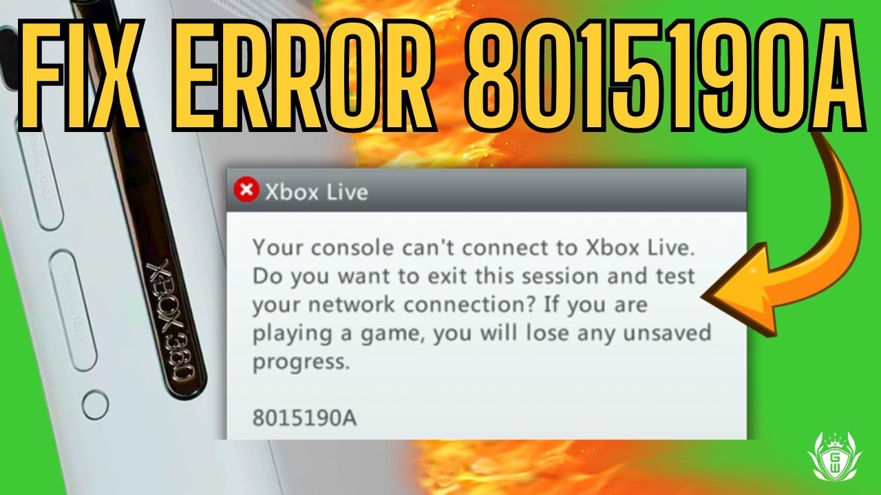 SIMPLE Fix Xbox Live Sign In Error on the Xbox 360 (Error 8015190A)