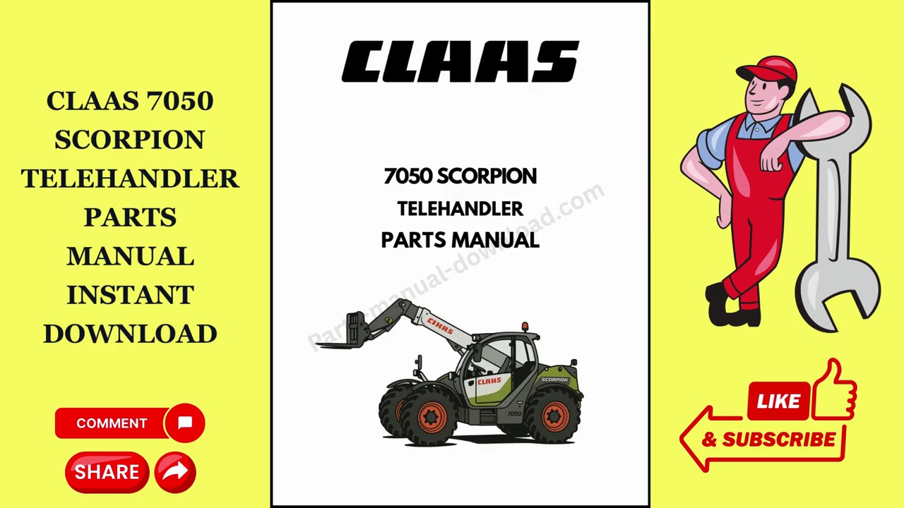 CLAAS 7050 Scorpion Telehandler Parts Manual &ndash; PDF Download
