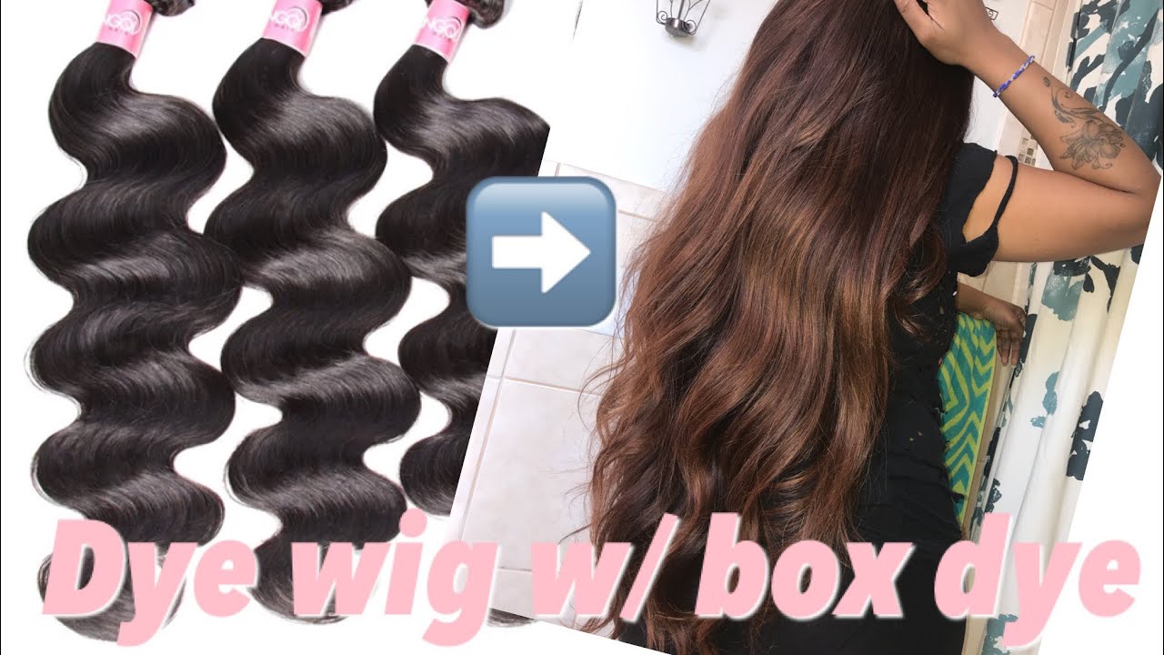 HOW TO DYE BUNDLES WITH BOX DYE FT LONGQI HAIR | BEAUTYBYAMEERA