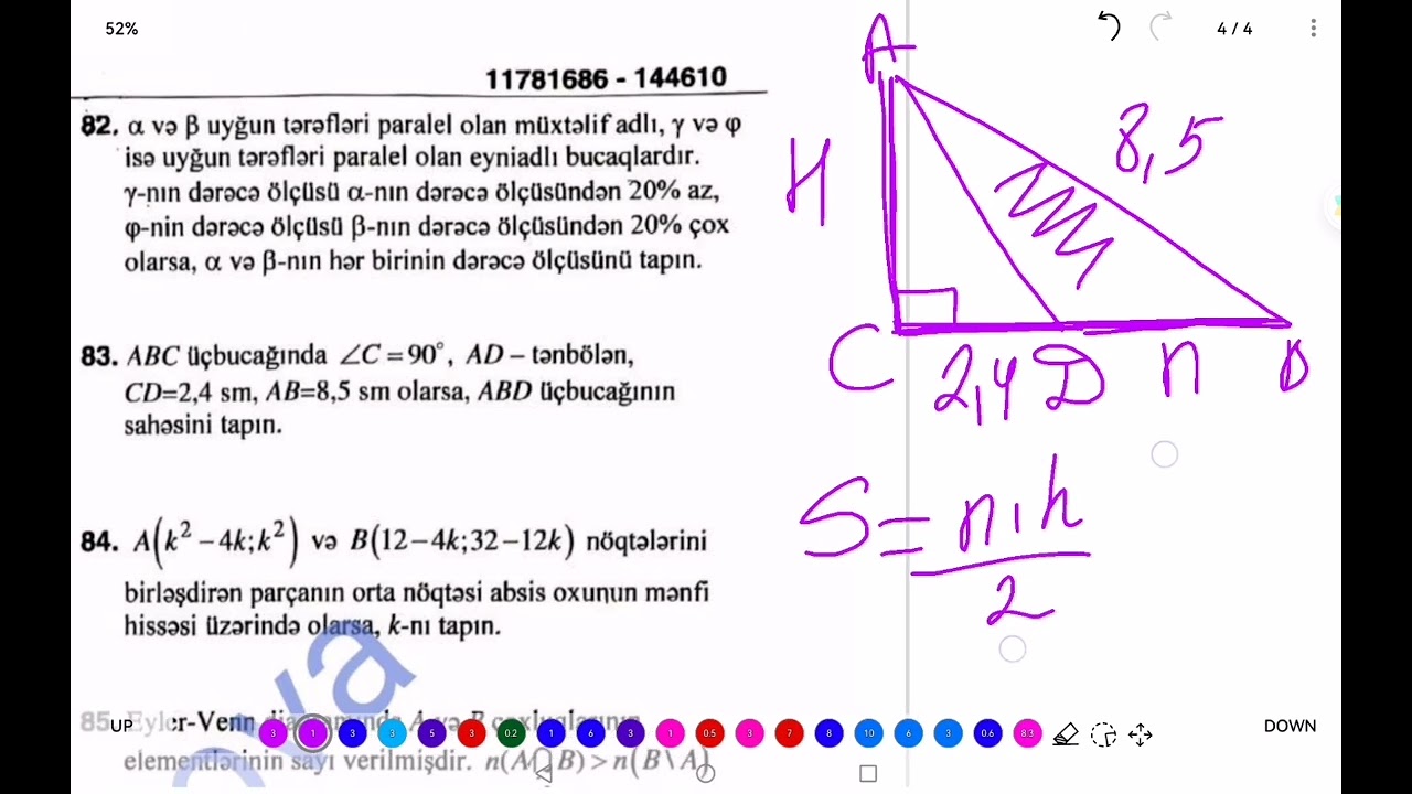 Riyaziyyat 9 mart buraxılış imtahanı 