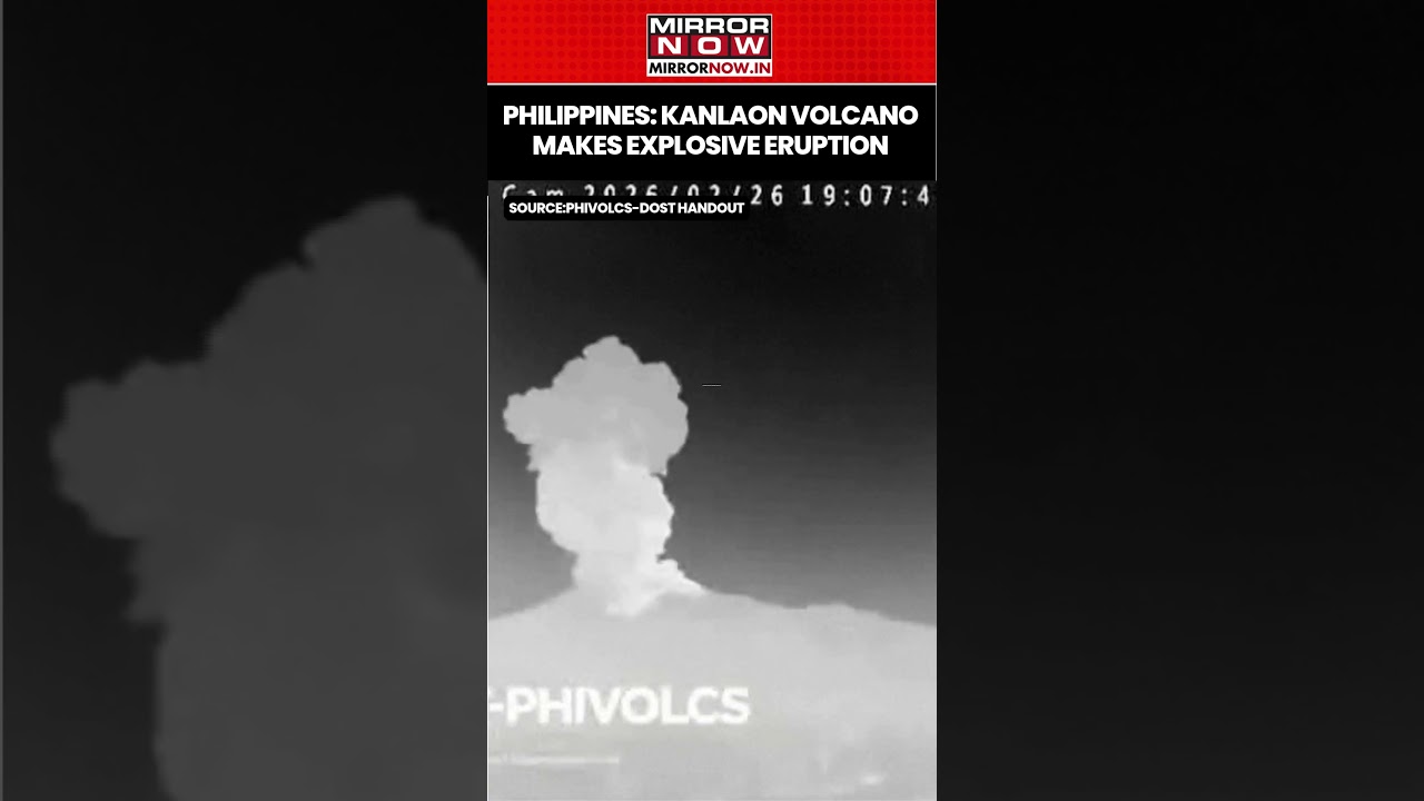Mount Kanlaon Volcano Makes Explosive Eruption, Sends Ash 2.5km High In Sky #shorts