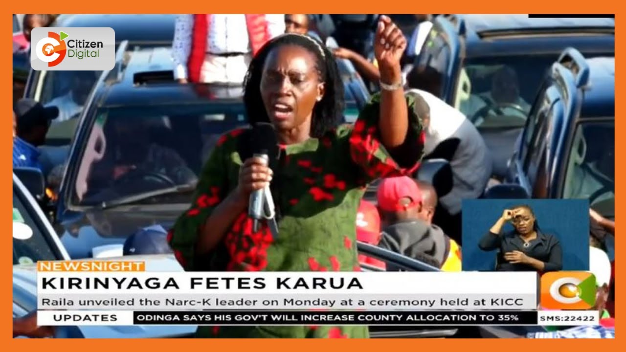 Kirinyaga fetes Karua a day after being named Raila’s running mate