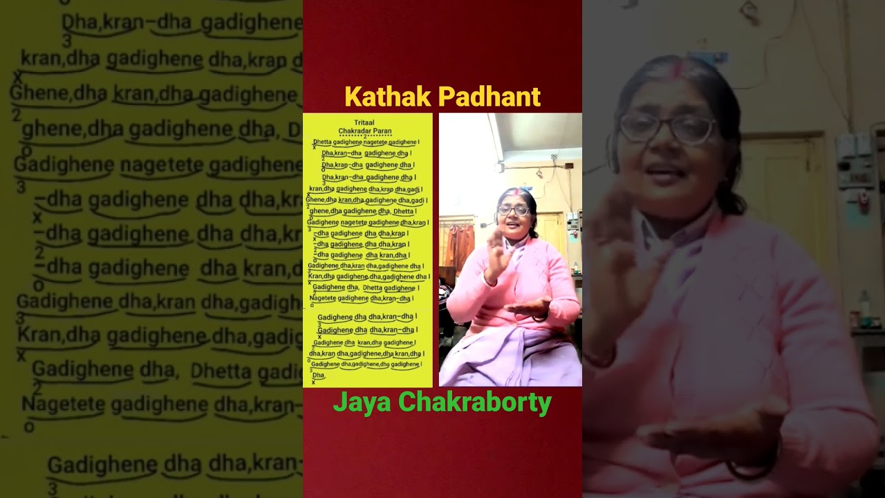 Kathak Bol Recitation ll Dhetta gadighene