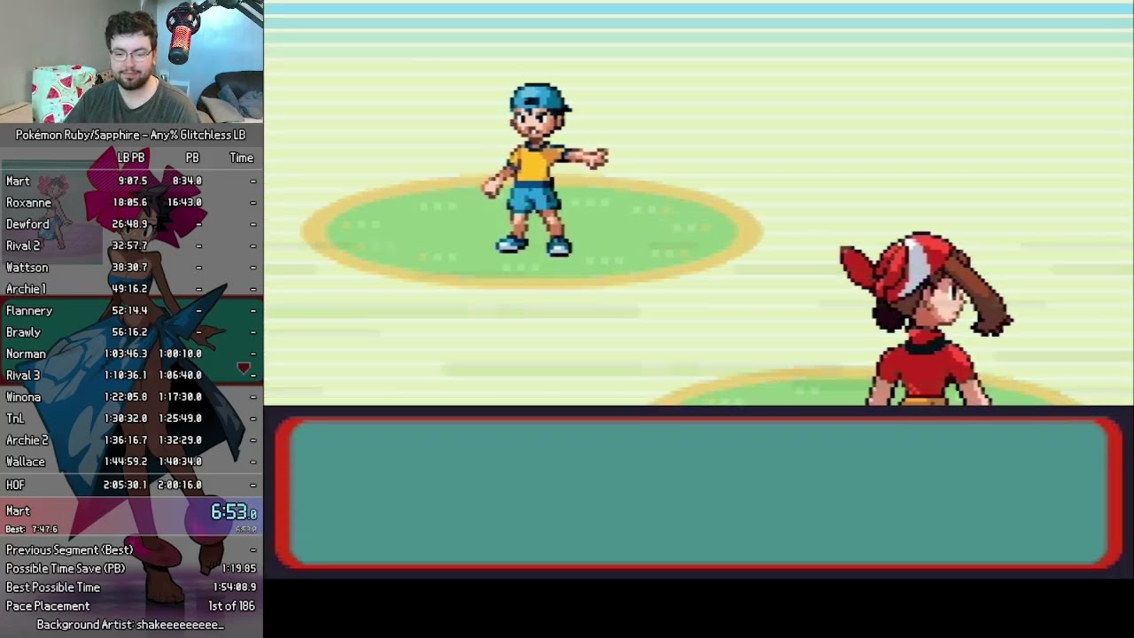Pokemon Sapphire Glitchless Speedrun in 1:59:24