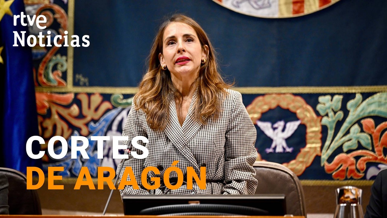 La DIPUTADA del PP, MARÍA NAVARRO, nueva PRESIDENTA de las CORTES DE ARAGÓN | RTVE Noticias