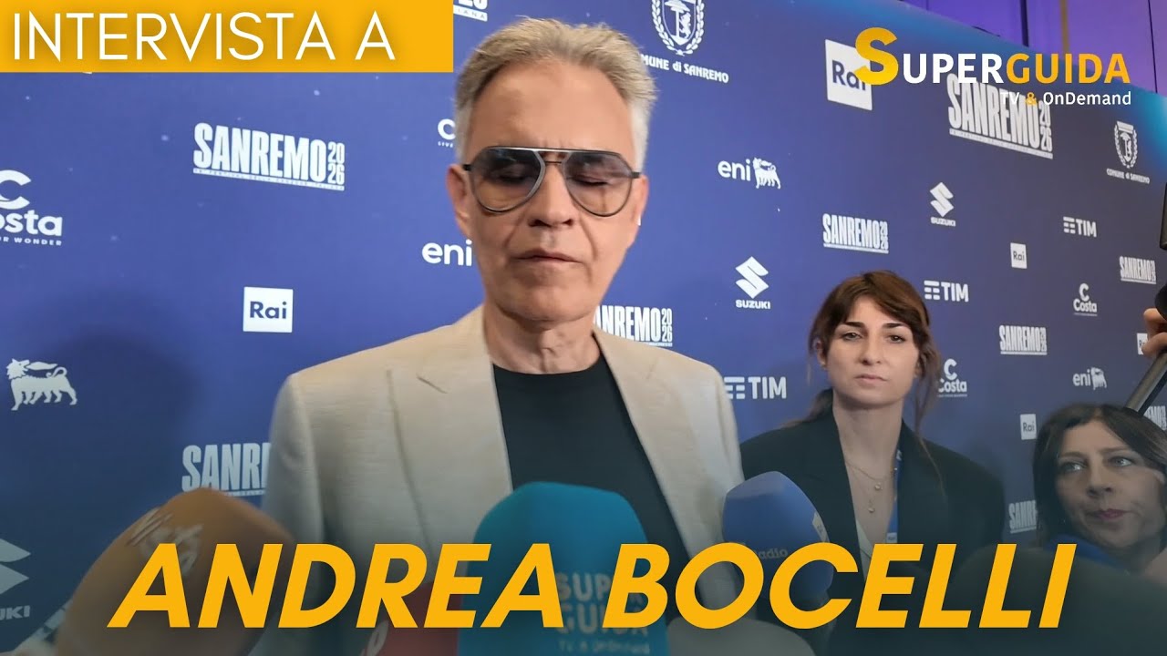 Andrea Bocelli a Sanremo 2026: intervista al cantante e super ospite 