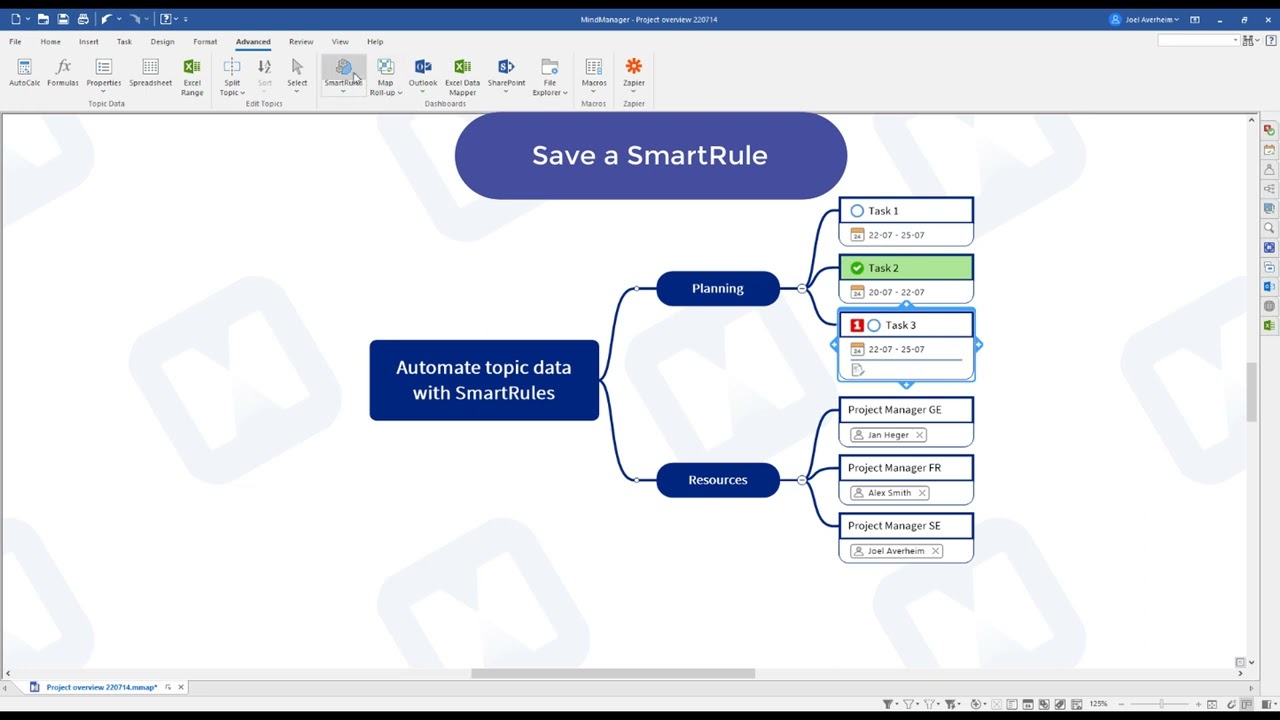 Automate topic data with MindManager SmartRules: A game-changer for productivity