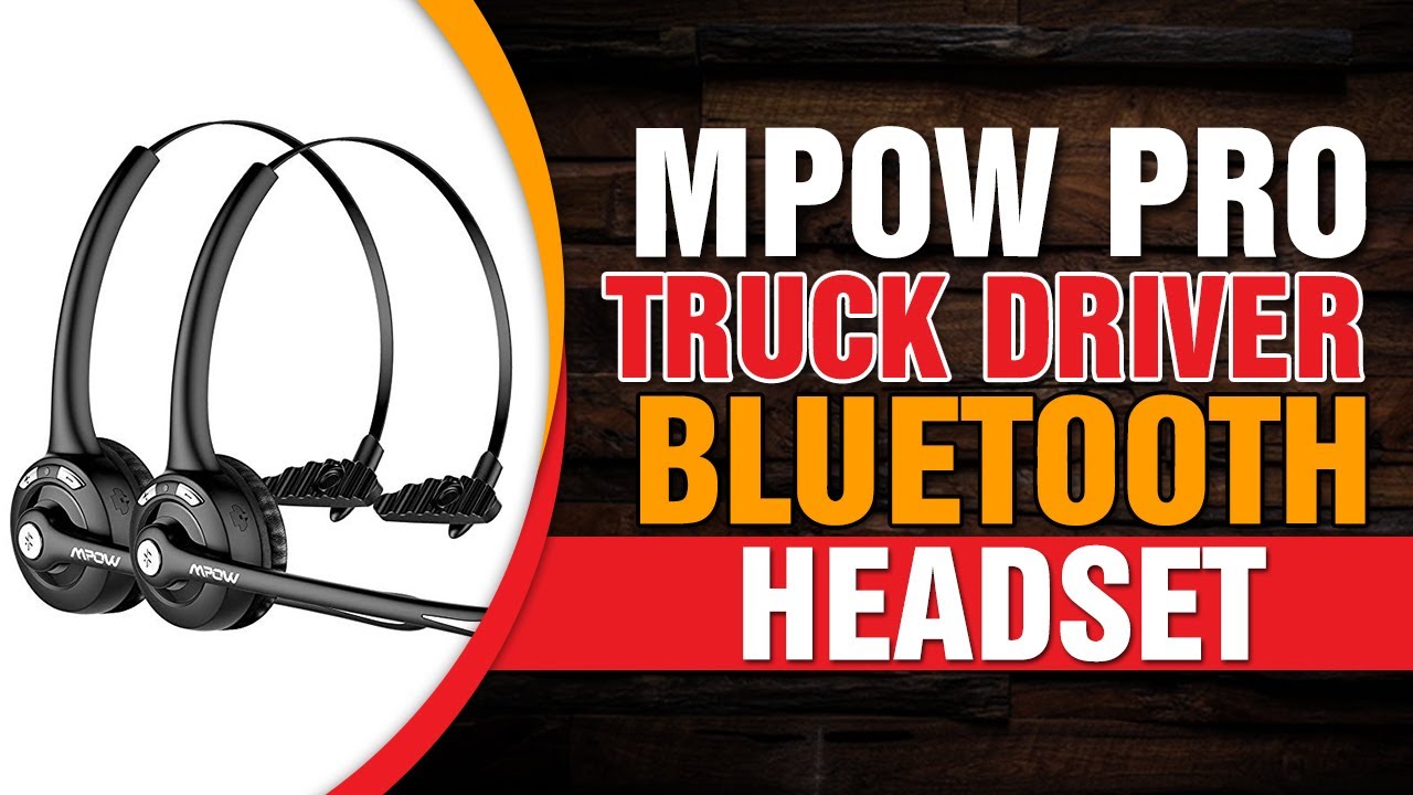 Mpow Pro (2-Pack) Truck Driver Bluetooth Headset/Office Headset, Wireless Over the Head Earpiece