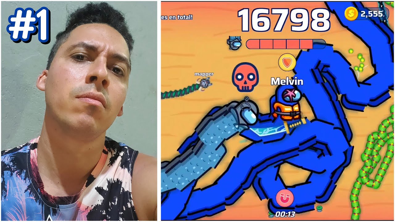 Snake.io - #1 - Consigo Tripulante Destrozado - Juegos De MELVIN