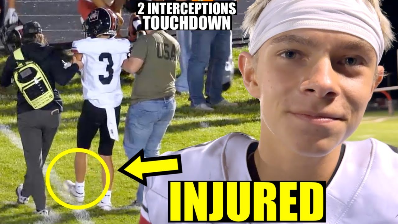 LEG INJURY AND COULDN'T FINISH PLAYING FOOTBALL GAME! 🏈😱