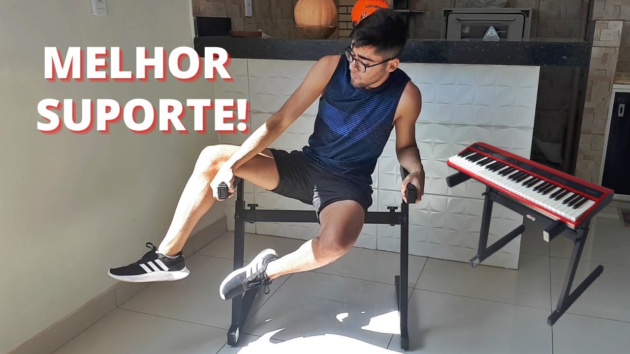 Comprei o MELHOR suporte para teclado musical de 2022 - Formato de Z! Melhor que o suporte da Stay!