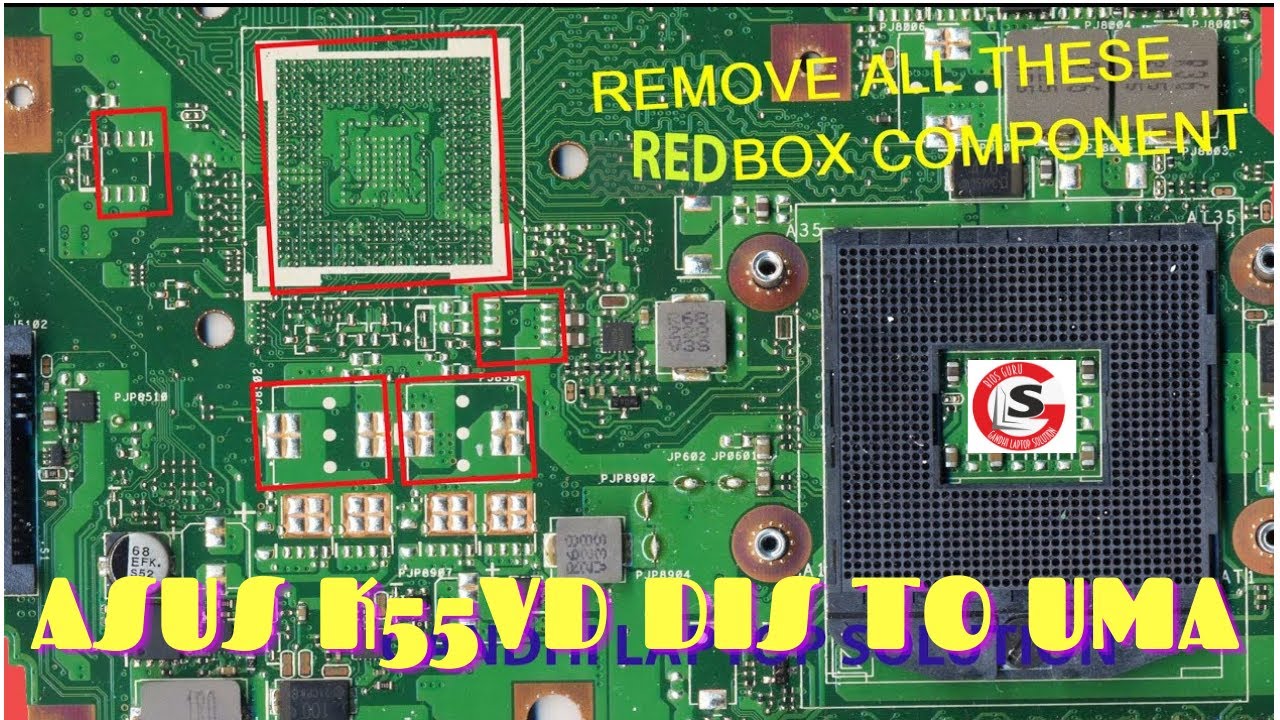 Asus K55VD REV 3.1 Discrete to UMA