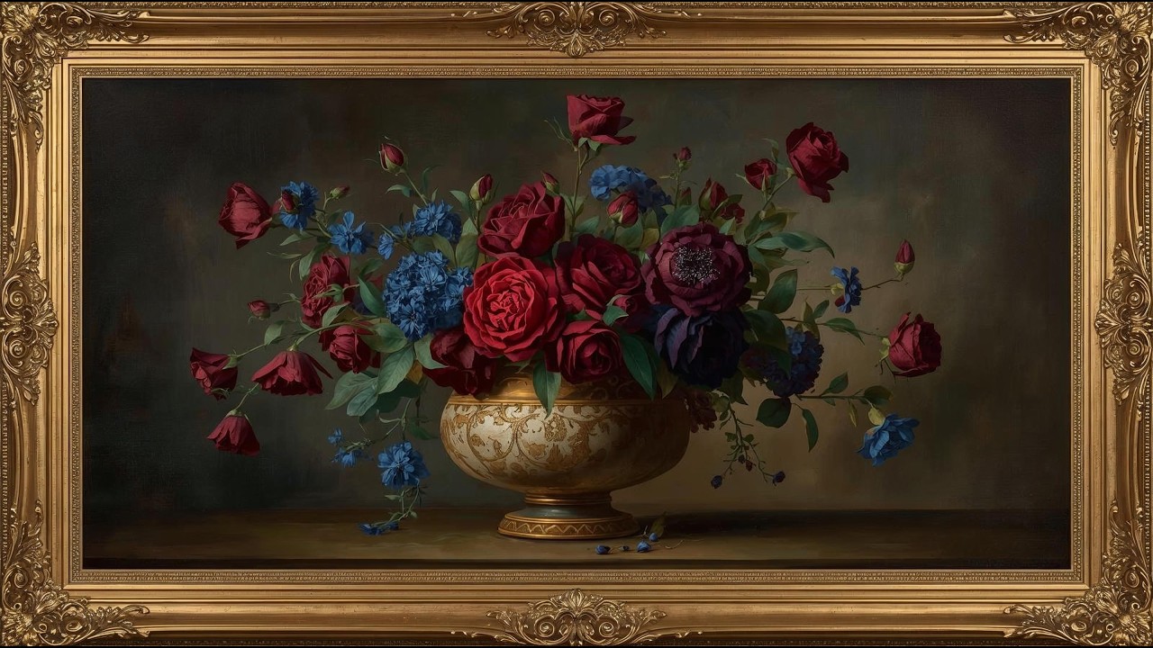 Luxury Vintage Flower Art 🌹🖼️ | Timeless Classic Floral Painting Aesthetic