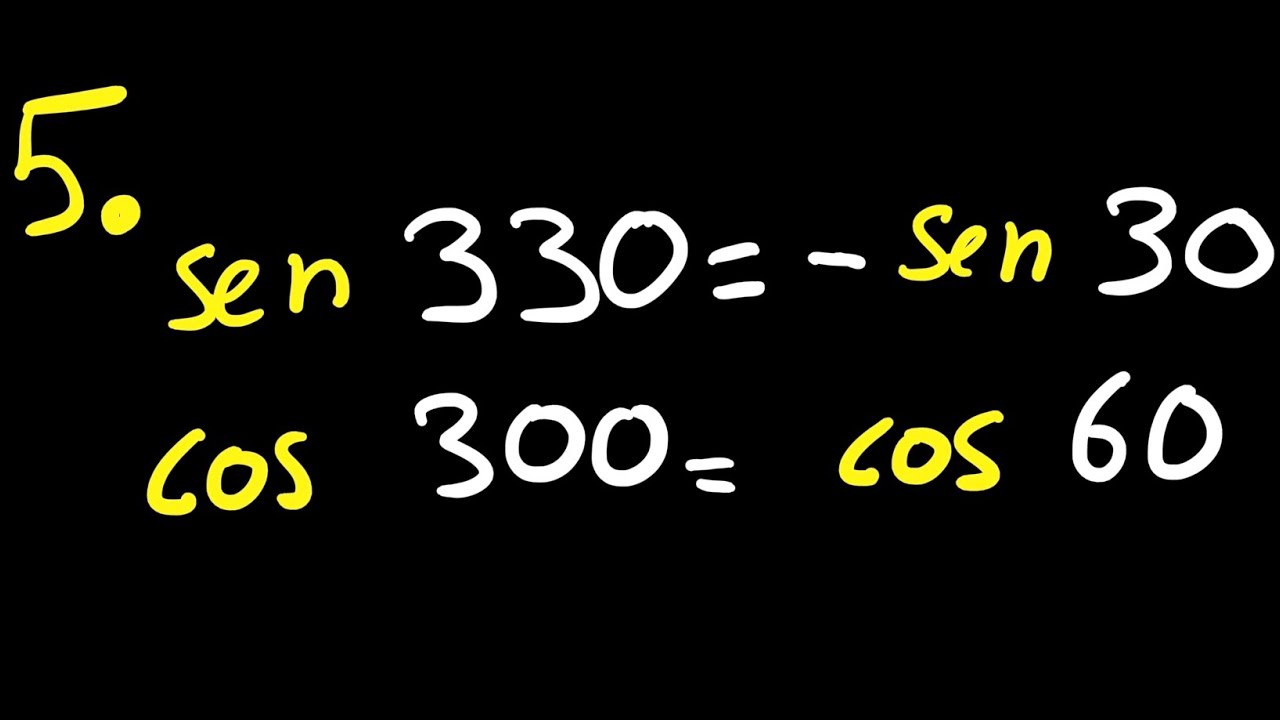 Trigonometría 5: EJERCICIOS de cuadrantes y relaciones de ángulos del Primer Cuadrante