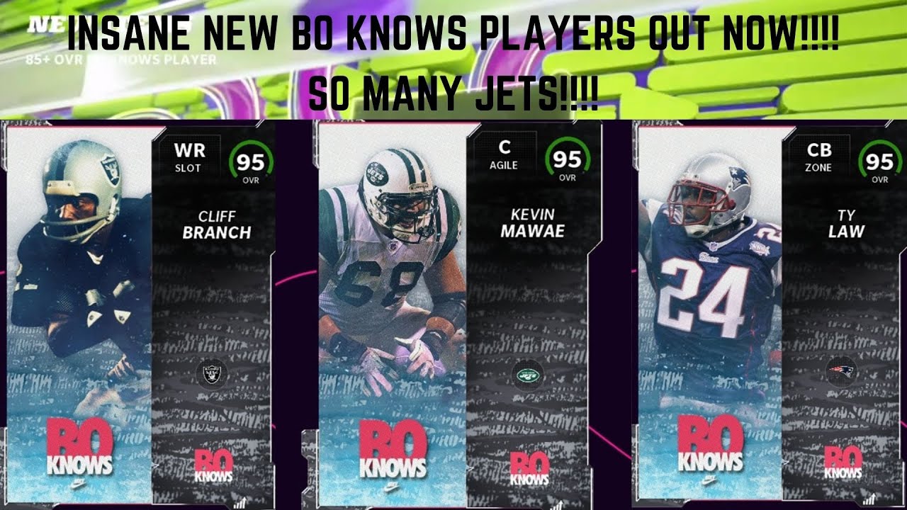 INSANE  95 OVERALL BO KNOWS PLAYERS OUT NOW!!! SO MANY JETS!!! LAW, MAWAE, BRANCH AND MORE MADDEN 22