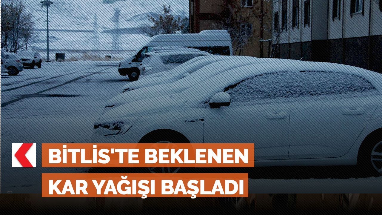 Bitlis'te beklenen kar yağışı başladı