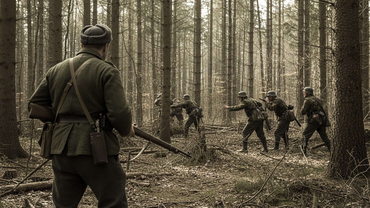 Wehrmacht vyslal jednu hlídku „vyčistit“ lesy – partyzáni ji vlákali do kruhu léček!