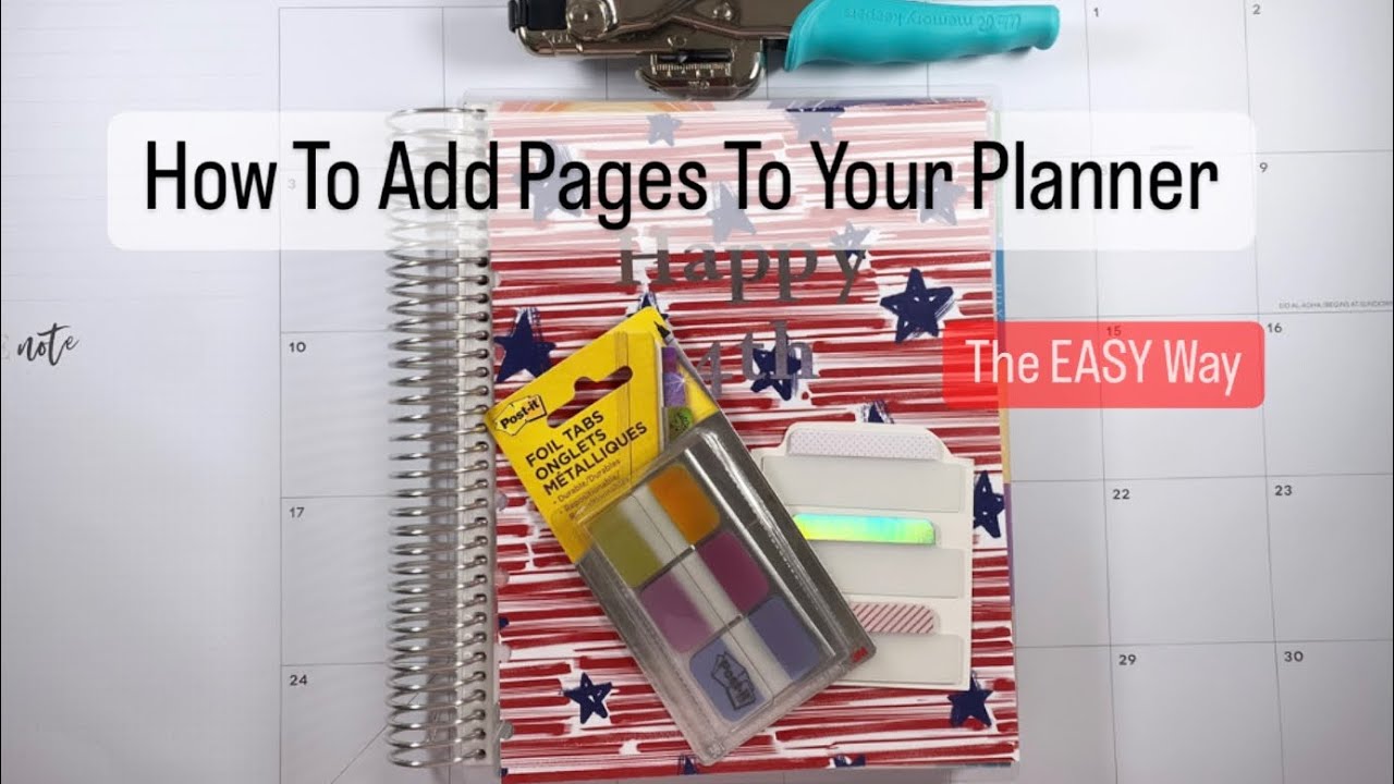 How To Add Pages To Your Coiled Erin Condren Planners | The EASY Way