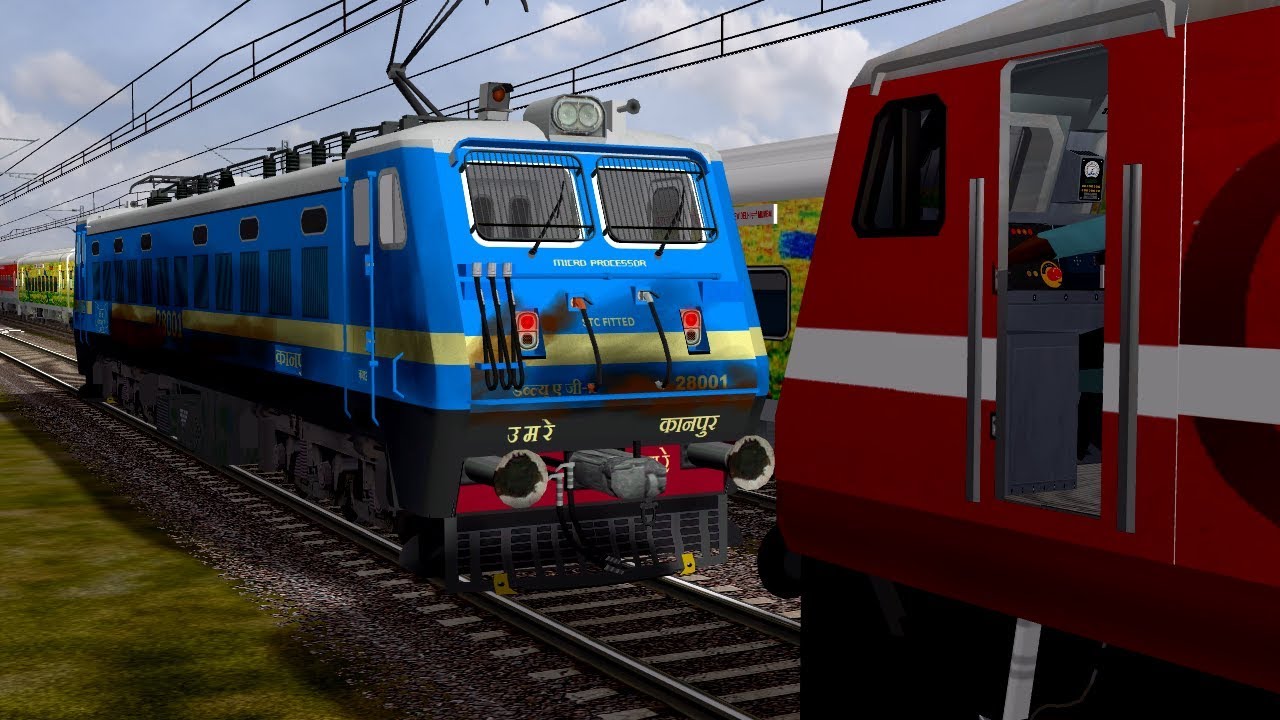 Goods Train Loco Failed Rescue By CNB wag7 In Indian Train Simulator