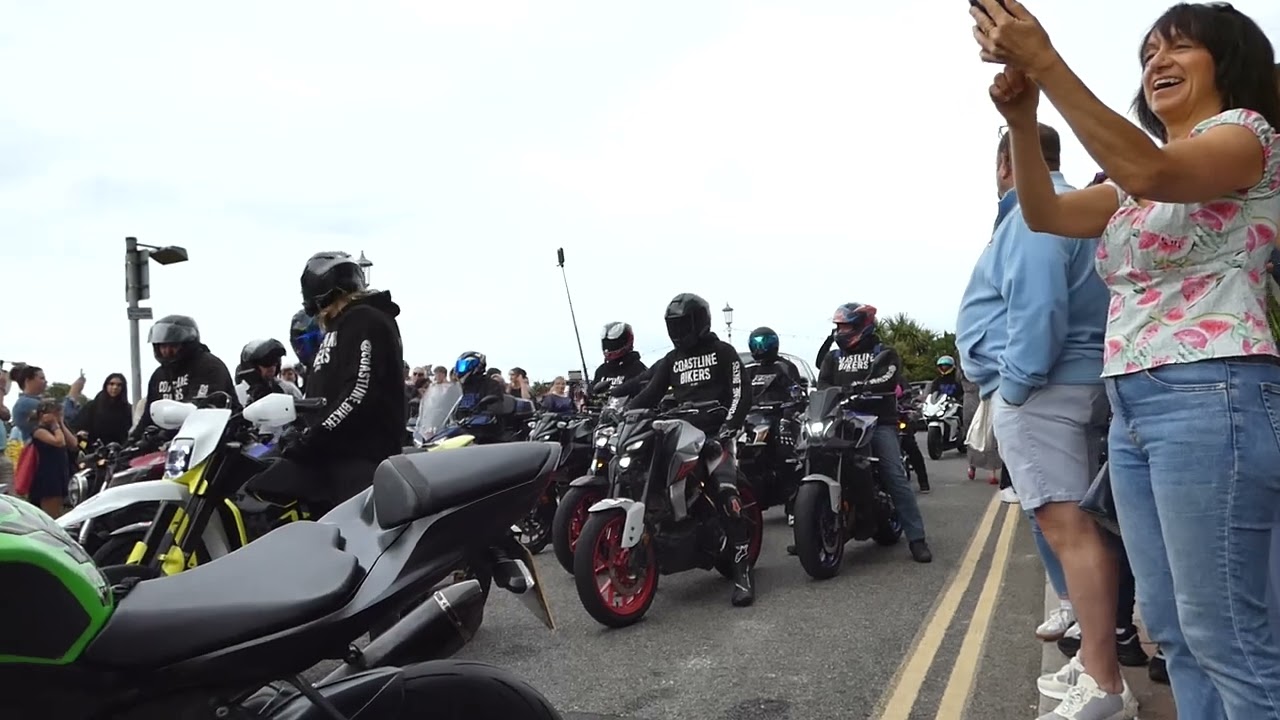 Coastline Bikers make a noisy appearance at The Turing School Prom Night