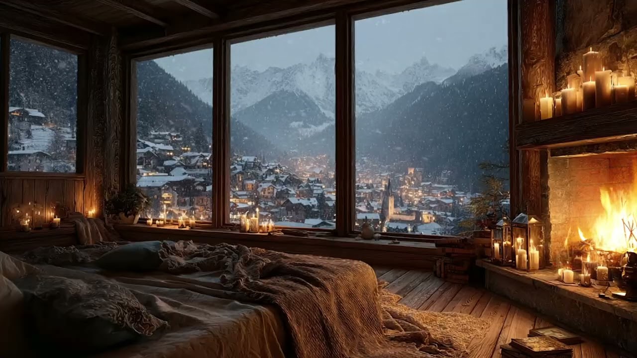 Whispering Wind & Warm Fire 🌬️🔥 | Long Chill Relax Ambience for Deep Sleep & Calm Mind