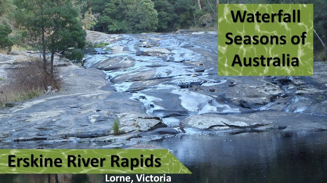 Erskine River Rapids behind the Lorne Caravan Park in Victoria, Australia