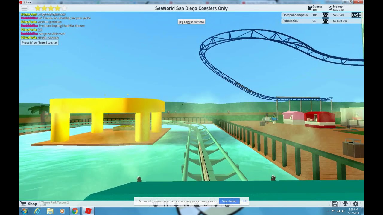 ROBLOX Theme Park Tycoon 2 Journey To Atlantis at SeaWorld San Diego POV Recreation HD Water Coaster