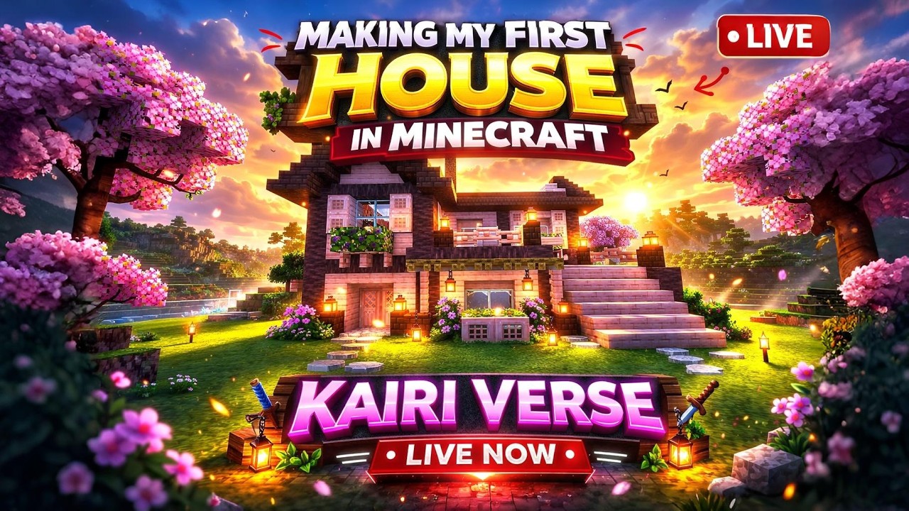 Minecraft Survival LIVE 🌱 | Building My First Home 🏠 | PUBG PC Later 🔫