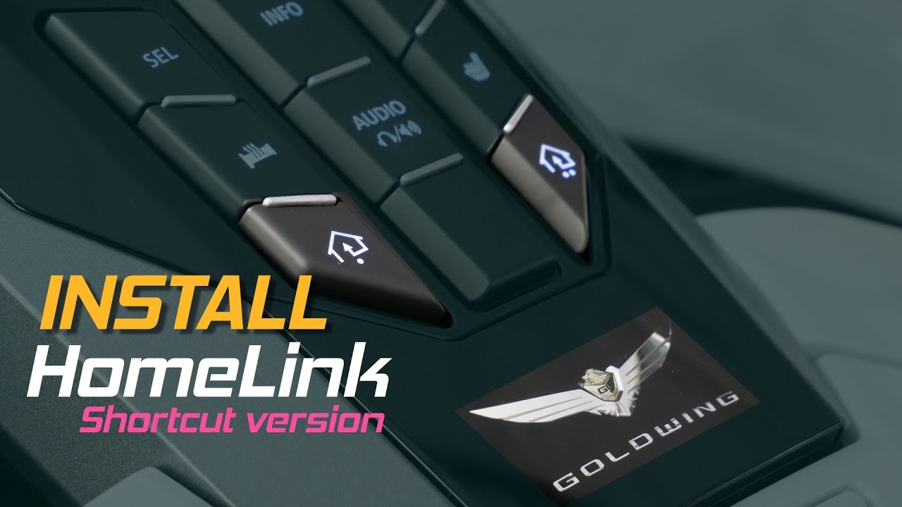 How to install HomeLink garage door opener onto a 2018 or later Honda Goldwing | 2023