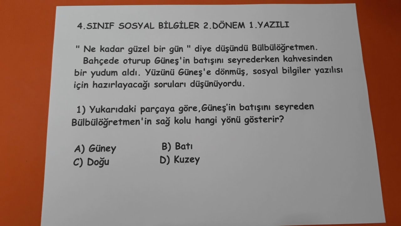 4.sınıf sosyal bilgiler 2.dönem 1.yazılı @Bulbulogretmen  #sosyal #yazılı #sınav