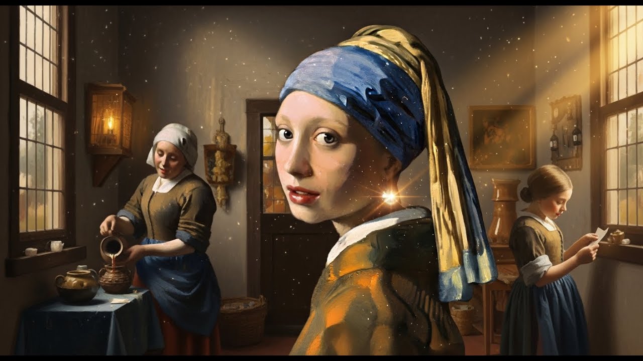 Ожившие картины Яна Вермера 🎨 Барокко, оживающий благодаря AI